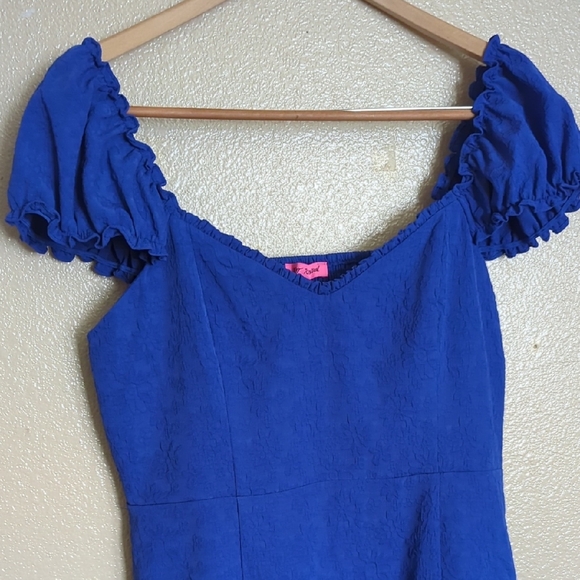 Betsey Johnson Jackie Indigo Blue Mini Dress - Picture 3 of 10